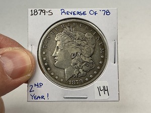 lot 144 image: 1879-S Rev 78 Silver Morgan Dollar