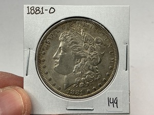 lot 149 image: 1881-O Silver Morgan Dollar