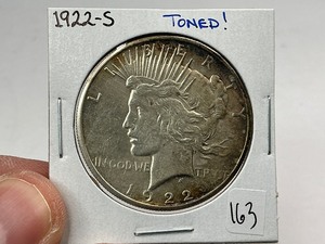 lot 163 image: 1922-S Silver Peace Dollar