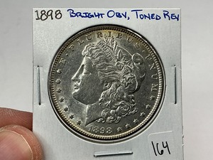 lot 164 image: 1898 Silver Morgan Dollar