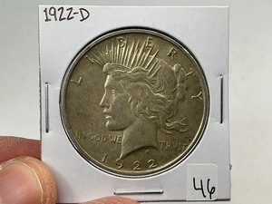lot 46 image: 1922-D Silver Peace Dollar