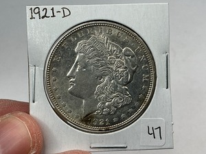 lot 47 image: 1921-D Silver Morgan Dollar
