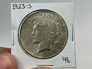 lot 48 image: 1923-S Silver Peace Dollar