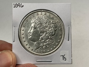 lot 75 image: 1896 Silver Morgan Dollar