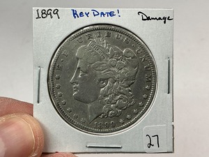 lot 27 image: 1899 Silver Morgan Dollar
