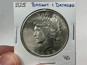 lot 40 image: 1925 Silver Peace Dollar