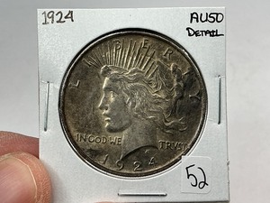 lot 52 image: 1924 Silver Peace Dollar