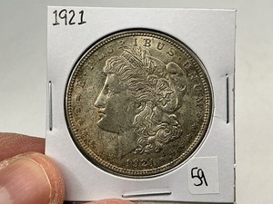 lot 59 image: 1921 Silver Morgan Dollar