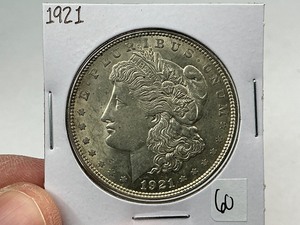 lot 60 image: 1921 Silver Morgan Dollar