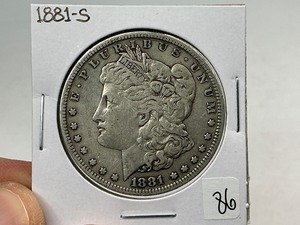 lot 86 image: 1881-S Silver Morgan Dollar
