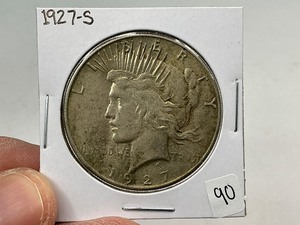 lot 90 image: 1927-S Silver Peace Dollar