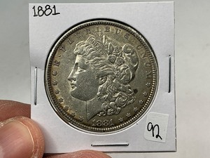 lot 92 image: 1881 Silver Morgan Dollar