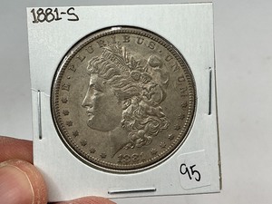lot 95 image: 1881-S Silver Morgan Dollar