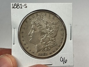 lot 96 image: 1881-S Silver Morgan Dollar