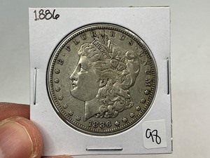 lot 98 image: 1886 Silver Morgan Dollar