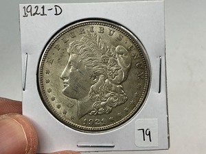 lot 79 image: 1921-D Silver Morgan Dollar