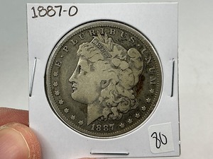 lot 80 image: 1887-O Silver Morgan Dollar