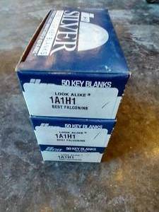 lot 44 image: (3) Boxes Ilco Nickel Silver Key Blanks - 1A1H1