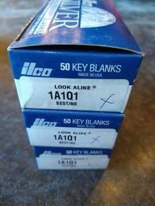 lot 51 image: (3) Boxes Ilco Nickel Silver Key Blanks - 1A1Q1