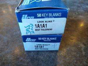 lot 53 image: (2) Boxes Ilco Nickel Silver Key Blanks - 1A1A1