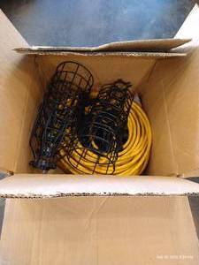 lot 59 image: 100 123 SJTW Yellow String Lights with Metal Guards