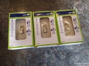 lot 85 image: (3) Leviton Single Pull Toggle Dimmer Switches