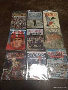 lot 117 image: (9) Issues 1954 Nov. & Dec. Sports Illustrated