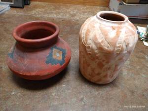 lot 118 image: (2) ClayPottery PotsVases