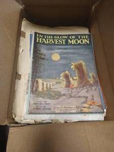 lot 131 image: Box of Vintage Piano Sheet Music - Classical, Hymns, Traditional