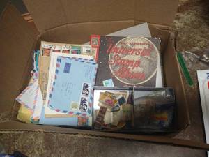 lot 147 image: Box of Stamps & Stamp-Collecting Items