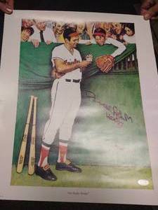 Norman Rockwell Poster Signed by Brooks Robinson