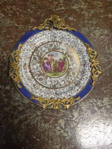 lot 156 image: Vintage Hand-Painted Plate from France