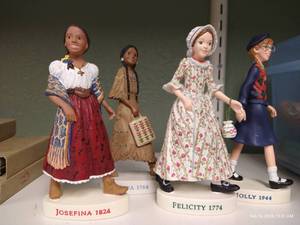 lot 212 image: (4) 6 American Girl Doll Figurines