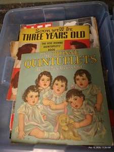 lot 215 image: Dionne Quintuplets Lot - Magazines, Books, etc.