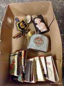 lot 230 image: Vintage Lighter, Matches, & Pins