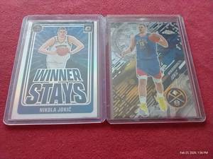 lot 249 image: (2) Nikola Jokic Cards - Both RefractorPrizms