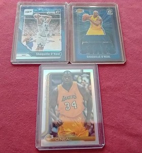 lot 252 image: (3) Shaquille ONeal Cards - All RefractorPrizms