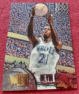 lot 269 image: 1995-96 Fleer Metal Kevin Garnett Rookie Card