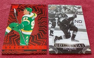 lot 270 image: (2) Kirill Kaprizov Cards