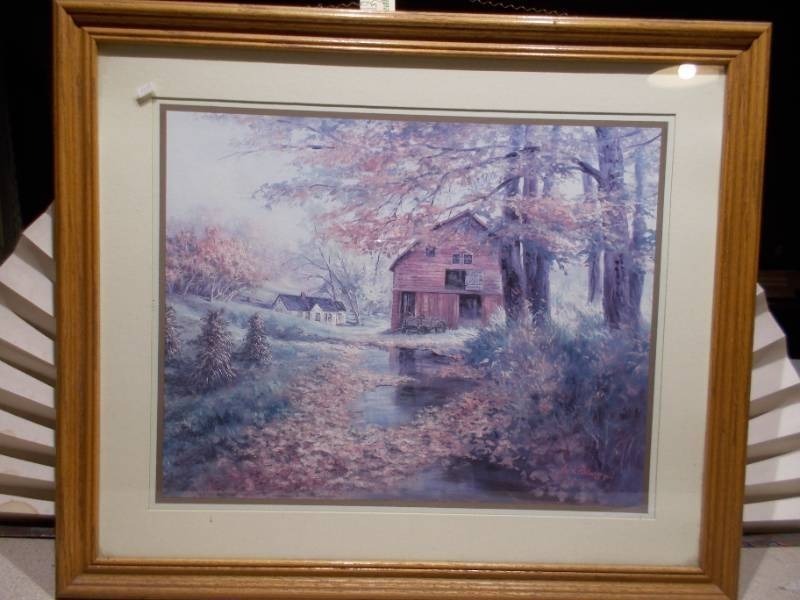 lot 64 image: This is likely a framed art print by Lee K. Parkinson