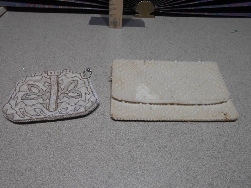 lot 155 image: These are vintage beaded clutch purses,
