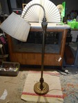 This is a Stiffel brass gooseneck floor lamp