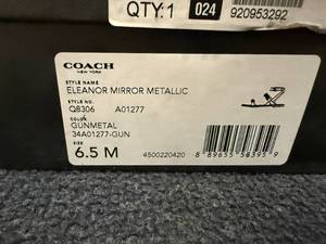 lot 28 image: Coach Eleanor Mirror Metallic Shoes - 6.5M