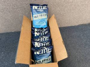 lot 203 image: 6 Bags Of Kettle Air Fried Sea Salt And Vinegar Chips