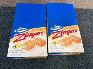 lot 156 image: 2 Boxes Of Hostess Vanilla Zingers
