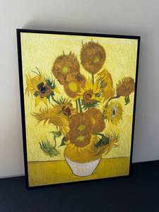 lot 32 image: Vincent van Gogh Sunflowers Framed Print Reproduction 2 ft 7 in x 1 ft 11 in