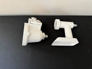 lot 46 image: KitchenAid Stand Mixer Food Grinder Attachment Set White