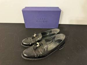 lot 72 image: Stuart Weitzman Black Leather Tassel Loafers