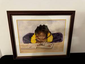 lot A-79 image: Kenneth Gatewood Bookworm - Framed Limited Edition Watercolor Print (Edition of 500)