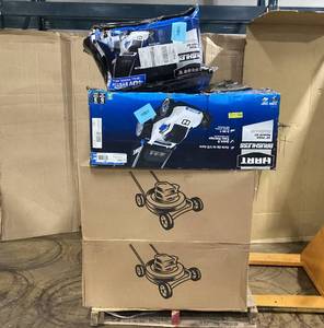 lot 24 image: PALLET OF HART Electric Lawn Mowers